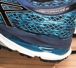 Athletic shoes with gel cushioning