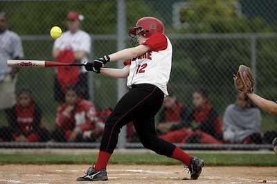 Softball shoes have cleats for traction and quick acceleration.